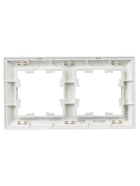 Рамка 2-м BRITE РУ-2-Бр алюм./алюм. IEK BR-M22-12-K47