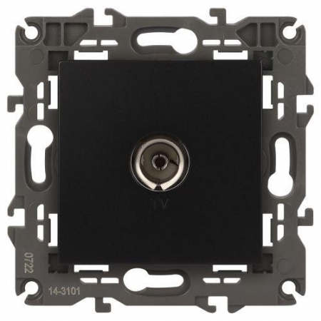 Розетка телевизионная одиночная TV 1мод. Elegance 14-3101-05 IP20 антрацит Эра Б0034294