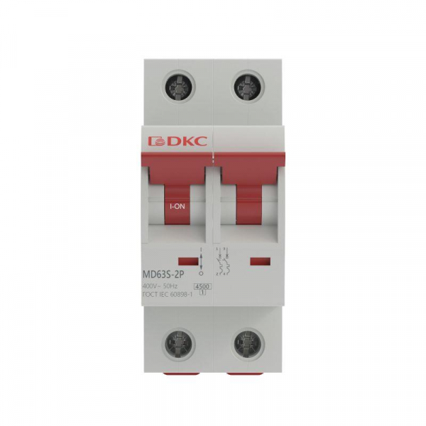 Выключатель автоматический модульный 2п C 2А 4.5кА max MD63S 4.5кА YON MD63S-2PC2