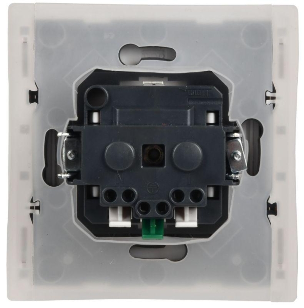 Розетка СП FORTE&PIANO16А IP44 FP219 с заземл. защ. шторки с крышкой безвинт. крепл. бел. IEK FP-R16-16-1-44-K01