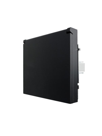 Розетка 1-мест. с/з с крышкой ПБТ СП ZIMA IP20 16А безвинт. зажим черн. бархат LEZARD 704-4288-123BQC