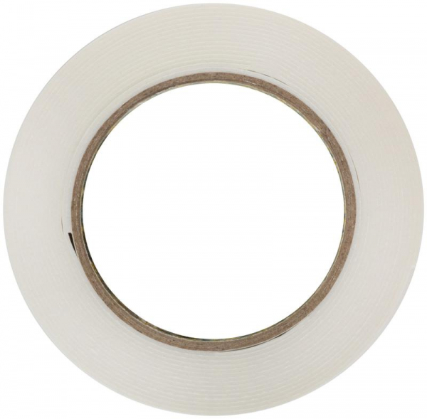 Лента клеящая 2-х сторонняя монтажная на вспененной основе 19ммх5м бел. FIT 11785