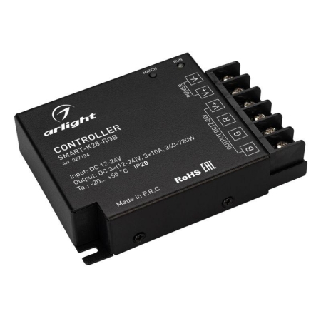 Контроллер SMART-K28-RGB (12-24В 3х10А 2.4G) (IP20 металл) Arlight 027134