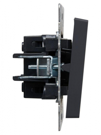 Выключатель 2-кл. СП BRITE ВС10-2-1-БрГ 10А с индик. механизм графит IEK BR-V20-1-10-K53