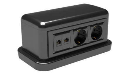 Башенка напольная BUS 12мод. черн. DKC 09090