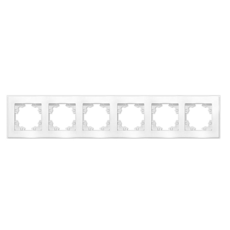 Рамка 6-м Афина стеклянная бел. UNIVersal 2247