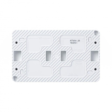 Розетка 2-м ОП AtlasDesign PROFI 16А IP54 заземл. защ. шторки бел. SE ATN540126