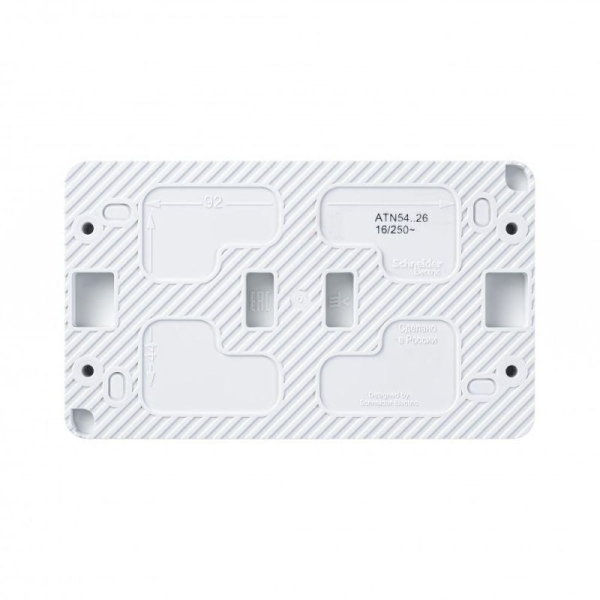 Розетка 2-м ОП AtlasDesign PROFI 16А IP54 заземл. защ. шторки бел. SE ATN540126