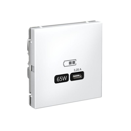 Розетка USB ArtGallery тип C 65Вт QC PD высокоскор. ЗУ механизм лотос SE GAL001327