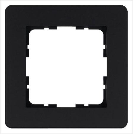 Рамка 1-м G-Flex черн. матов. soft touch Jasmart G1101PB