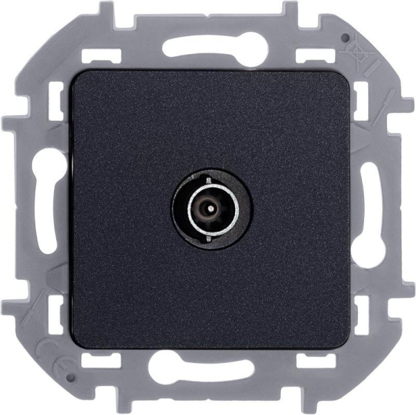 Розетка телевизионная проходная TV Inspiria 14дБ 5-862мГц механизм антрацит IEK 673863