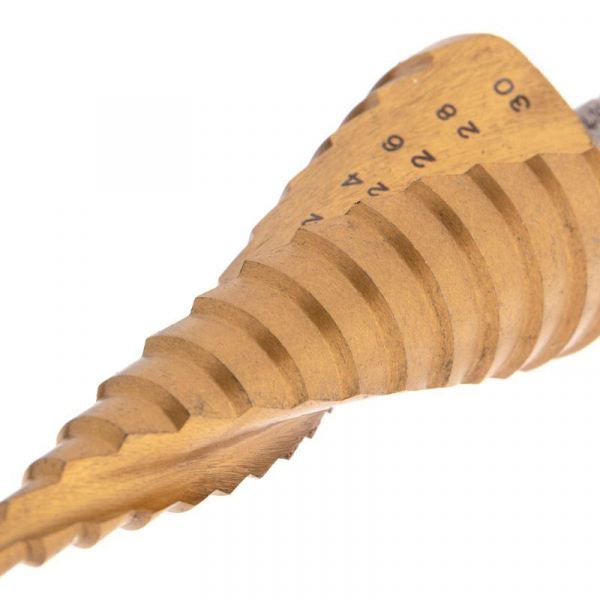 Сверло ступенчатое по металлу ТИТАН 4.0-30.0мм Kranz KR-12-6612