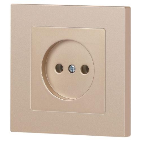 Розетка 1-м СП Accent 6-201-04 16А IP20 250В 2P шампань Intro Б0063663