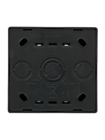 Выключатель 1-кл. ОП LETO черн. бархат LEZARD 752-4200-100