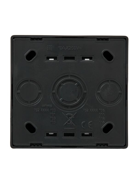 Выключатель 1-кл. ОП LETO черн. бархат LEZARD 752-4200-100