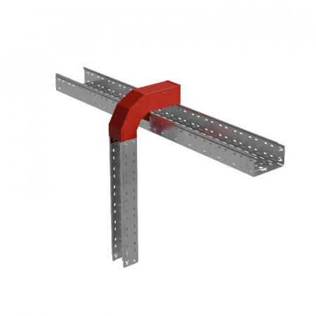 Ответвитель-крышка Т-образ. вертикал. вниз 80х100х100 сталь 1мм "ПЛЮС" OKTDplus80-100-100 КМ PL4264