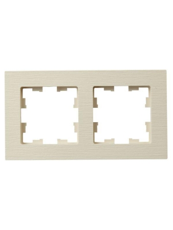 Рамка 2-м BRITE РУ-2-Бр беж. рифленый IEK BR-M22-51-K10