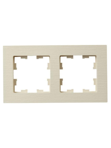 Рамка 2-м BRITE РУ-2-Бр беж. рифленый IEK BR-M22-51-K10