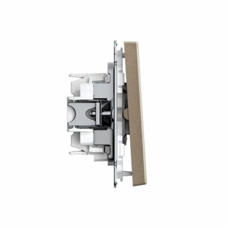 Переключатель 2-кл. ArtGallery 10AX быстрозажим. клем. механизм шампань SE GAL000565S