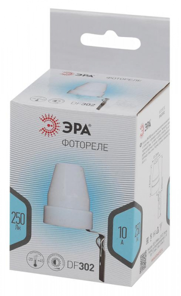 Датчик освещенности DF 302 фотореле сер. макс. нагрузка 2200В.А IP44 Эра Б0043805