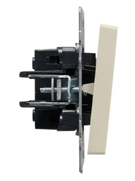 Выключатель проходной 1-кл. СП BRITE ВС10-1-6-БрКр 10А механизм беж. IEK BR-V12-0-10-K10