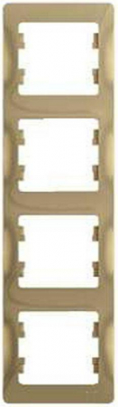 Рамка 4-м Glossa вертикал. титан SE GSL000408