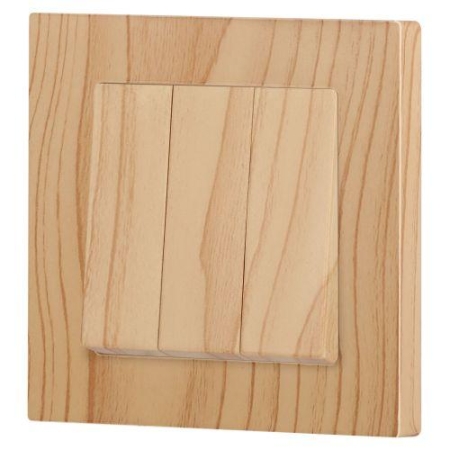 Выключатель 3-кл. СП Accent 6-106-11 10А IP20 250В AL/CU сосна Intro Б0063552