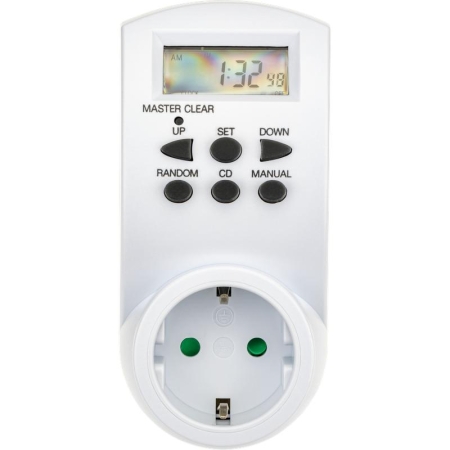 Таймер недельный электронный с заземл. 1.8кВт бел. REV 66989 6