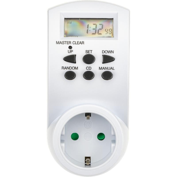 Таймер недельный электронный с заземл. 1.8кВт бел. REV 66989 6