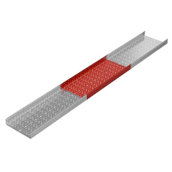 Лоток листовой перфорированный 500х100 L6000 сталь 1.5мм "Быстрый монтаж ПЛЮС" LPplus100-500-1.5-6000 КМ PL12151