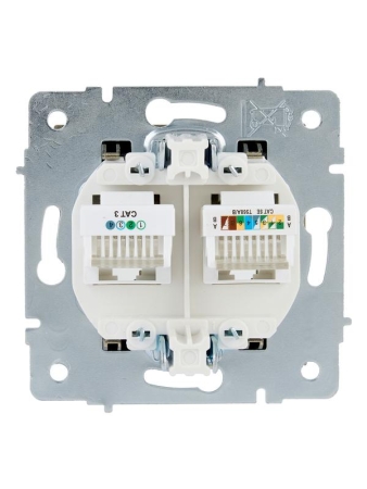 Розетка компьютер+телефон VESNA зол. LEZARD 742-3688-143