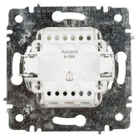 Кнопка Intro Accent 6-109-01 10А-250В IP20 СУ AL/CU бел. Intro Б0063602
