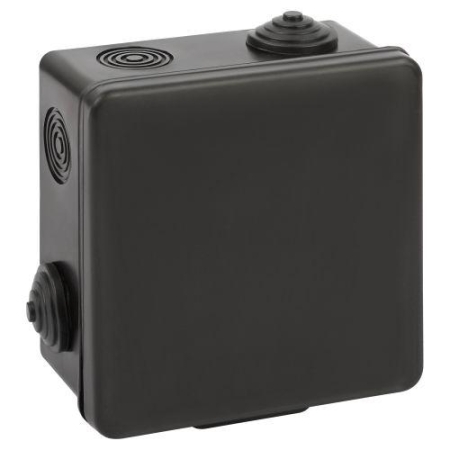 Коробка распаячная ОП 100х100х50мм с гермовводами 8 входов IP54 черн. KOR-100-100-50-8g-B Эра Б0061777