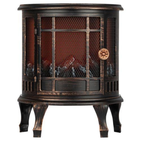 Светильник светодиодный новогодний "Камин Печь" черн. 2хLR14(C) 24х17х33см Эра Б0060487