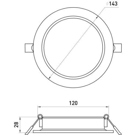 Светильник светодиодный LED 17-12-3K 12Вт 3000К встраив. круглый ЭРА Б0057438