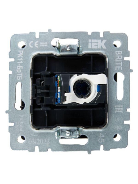 Розетка компьютерная СП RJ45 кат.6 BRITE РК11-БрТБ механизм бронза IEK BR-K10-2-K45