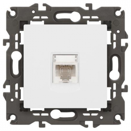 Розетка компьютерная 1-м Elegance 14-3107-01 RJ45 IP20 механизм бел. Эра Б0034302