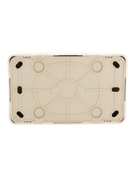 Розетка 2-м ОП Viola с заземл. беленый дуб LEZARD 751-5200-127