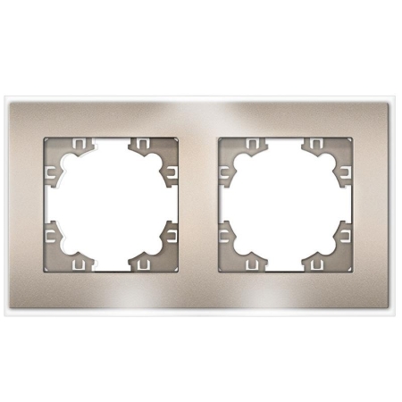 Рамка 2-м Афина стеклянная шампань UNIVersal 2279