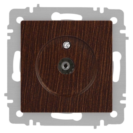 Розетка телевизионная одиночная TV СП Accent 6-301-10 IP20 венге Intro Б0063620