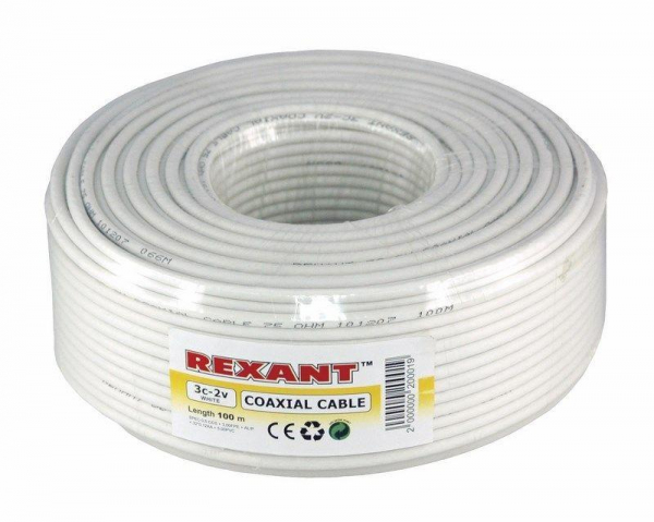 Кабель 3С-2V (48%) 75Ом Б (уп.100м) Rexant 01-2611