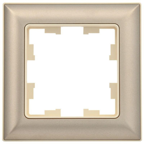 Рамка 1-м BRITE РУ-1-Бр беж./шампань IEK BR-M12-12-3-K10