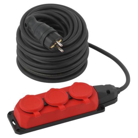 Удлинитель 3х30м с заземл. IP44 КГ 3х1.5 каучук UK-3e-3x1.5-30m-IP44(KG) Эра Б0057582