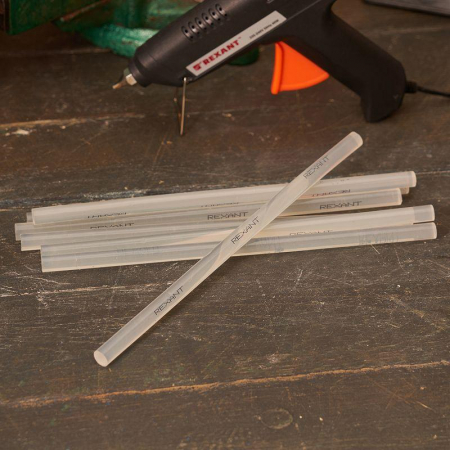 Стержень клеевой d11.3мм L270мм прозр. (уп.10шт) Rexant 09-1270