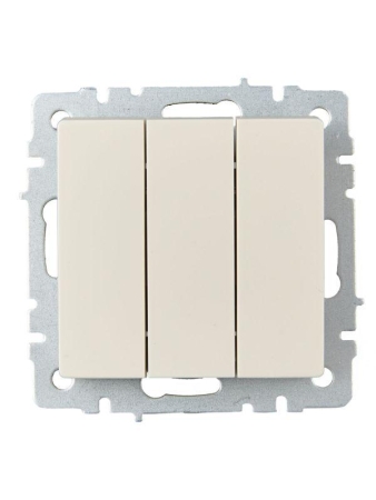 Выключатель 3-кл. СП BRITE ВС10-3-0-БрКр 10А механизм беж. IEK BR-V30-0-10-K10