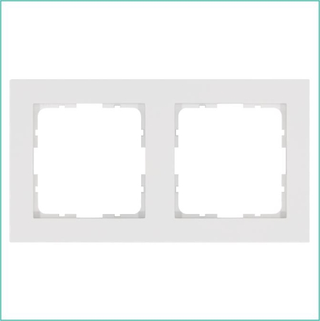 Рамка 2-м G-Classic бел. глянцевый Jasmart G1002W