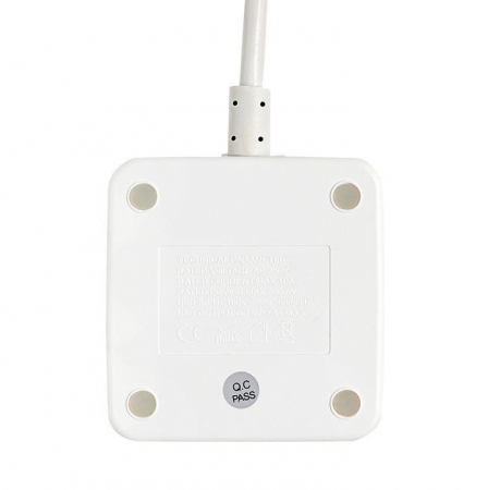 Удлинитель "Куб" 2х1.3м 3USB 2.4А+зарядное устройство 1кв.мм EKF UBA-CUB-3-WC