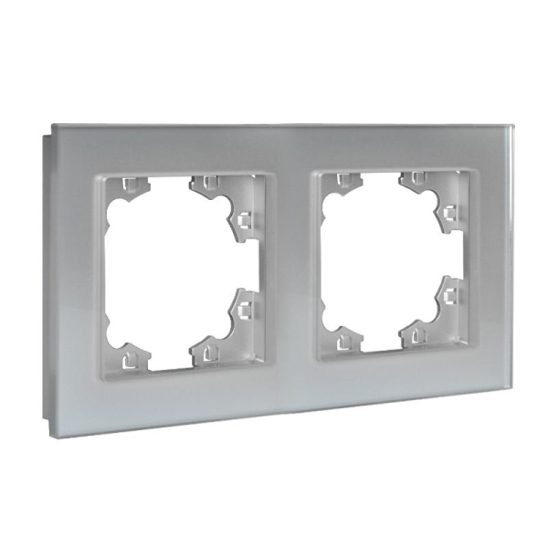 Рамка 2-м Афина стеклянная серебр. UNIVersal 2267