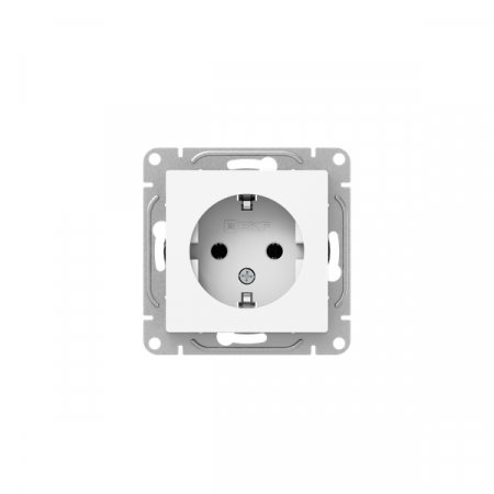 Розетка СП Эпика 16А с заземл. без защ. шторок механизм бел. EKF UP1-SOW-110