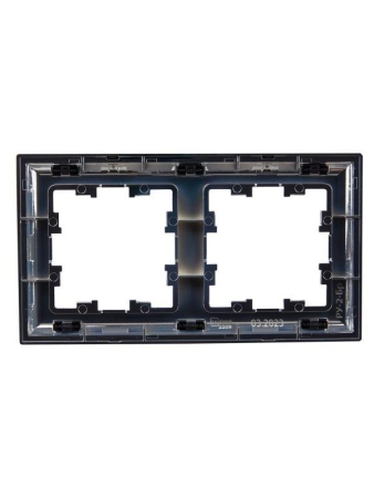 Рамка 2-м BRITE РУ-2-Бр хром/черн. IEK BR-M22-12-2-K23